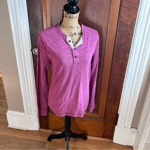 Abercrombie & Fitch Purple Long Sleeve Henley